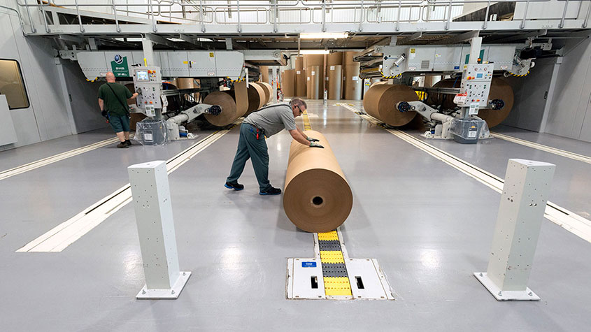 Cascades carton-caisse papier doublure en rouleaux