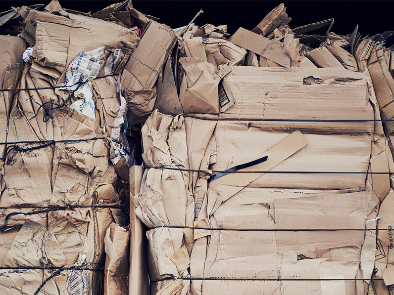 brown recycled cardboard boxes