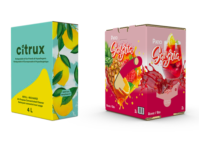 boite pour produits liquides bag-in-a-box 