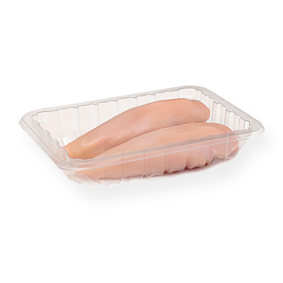 chicken breast plastic  tray clear