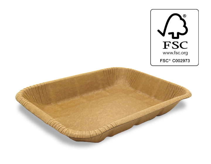 Recycled cardboard food tray