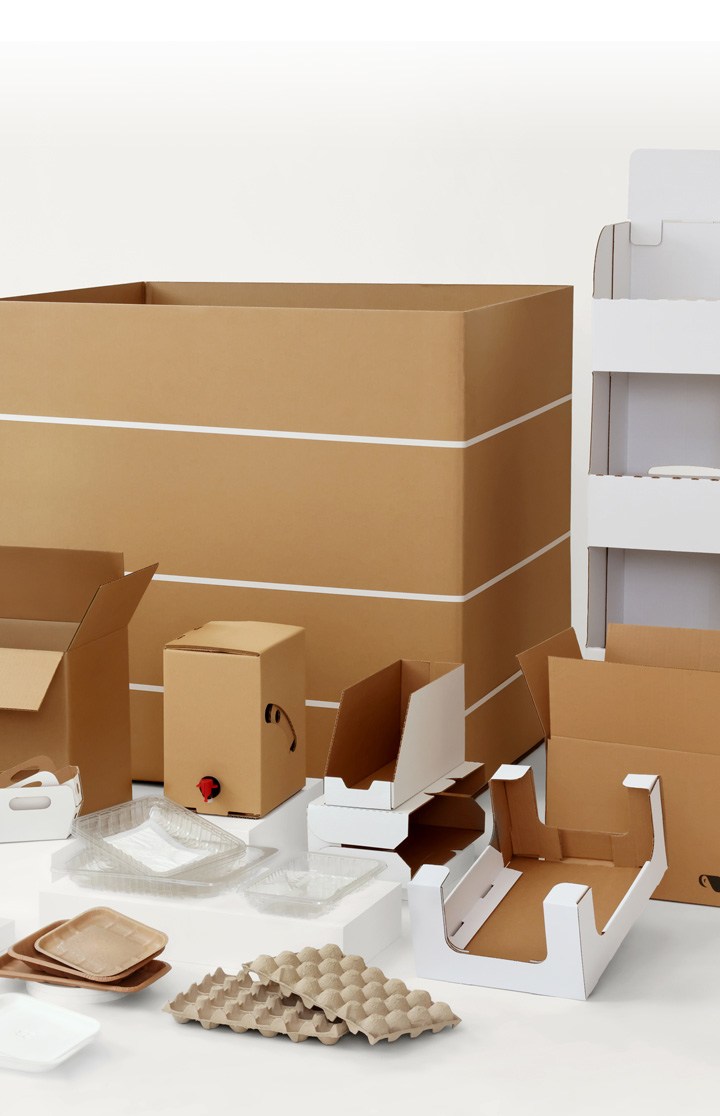 Photo des produits d'emballage cascades