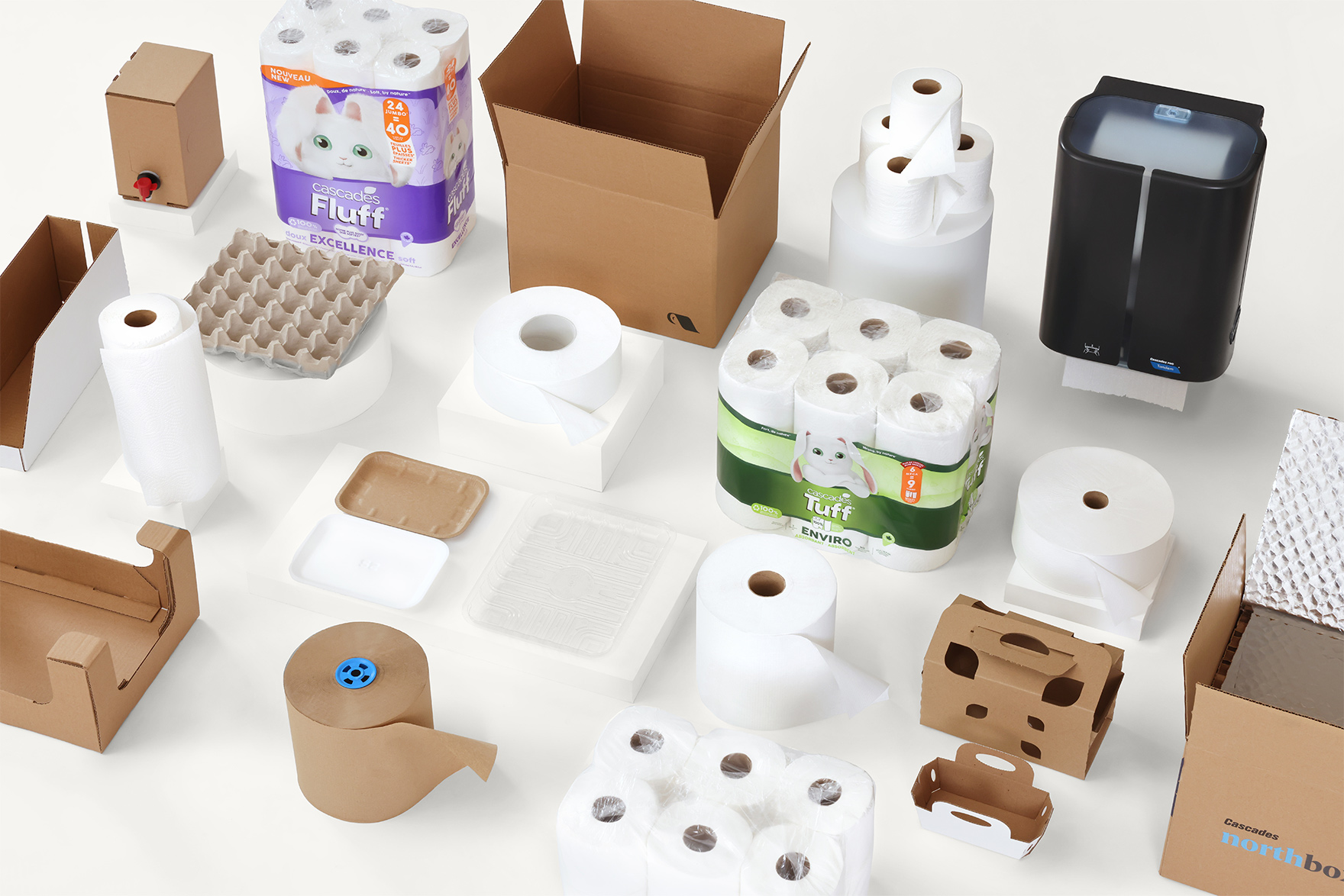 Image of all products manufactured by Cascades