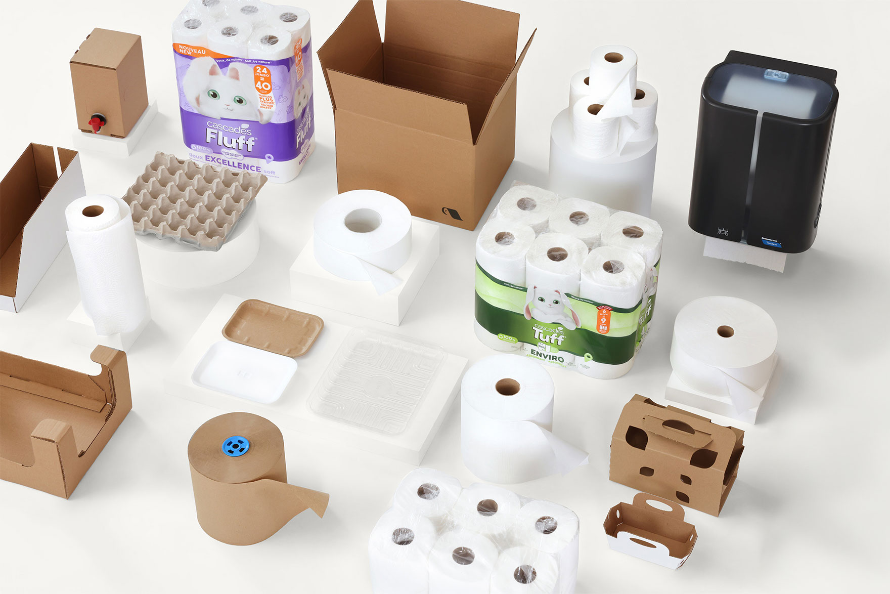 Photo de famille des produits Cascades