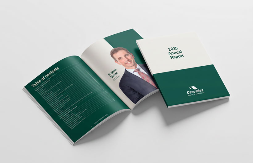 Cover of Cascades' 2025 Annual Report