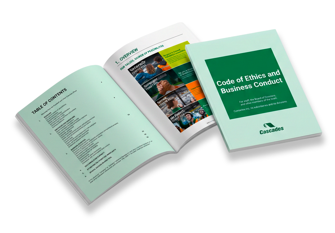 Cover of Cascades' Code of Ethics and Business Conduct