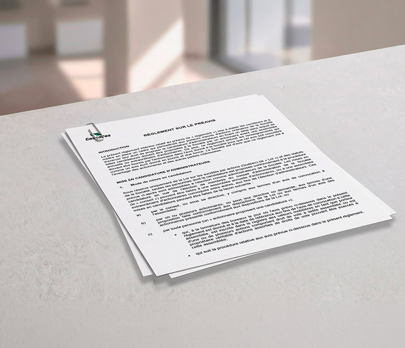 Board Diversity Policy advance notice by-law