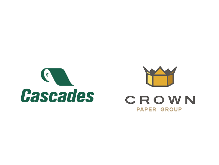 Logo of Cascades. and Crown paper group