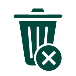 icone poubelle interdiction