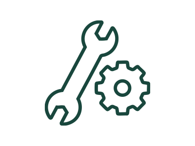 industrial key and gear wheel icon
