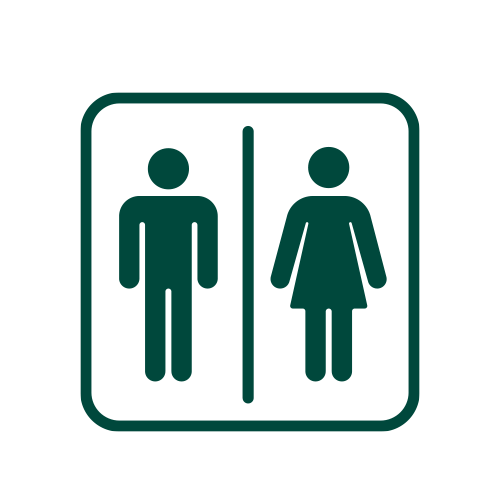 icon to illustrate men's and women's restrooms