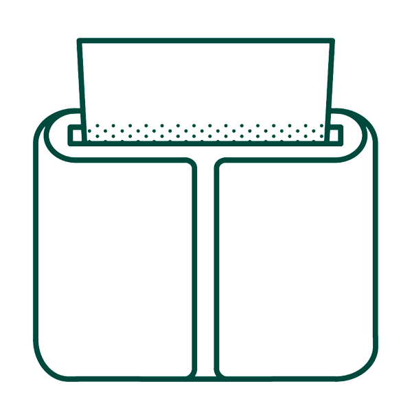 Icône de la distributrice pour comptoir pour essuie-mains de papier à plis multiples Cascades PRO Tandem®