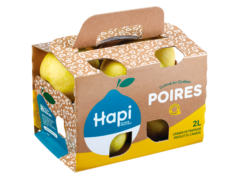 panier en carton fermé pour poires
