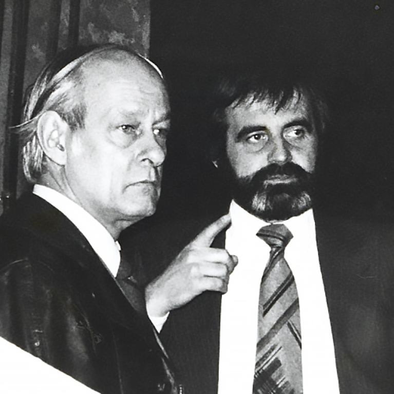 Bernard Lemaire avec René Lévesque